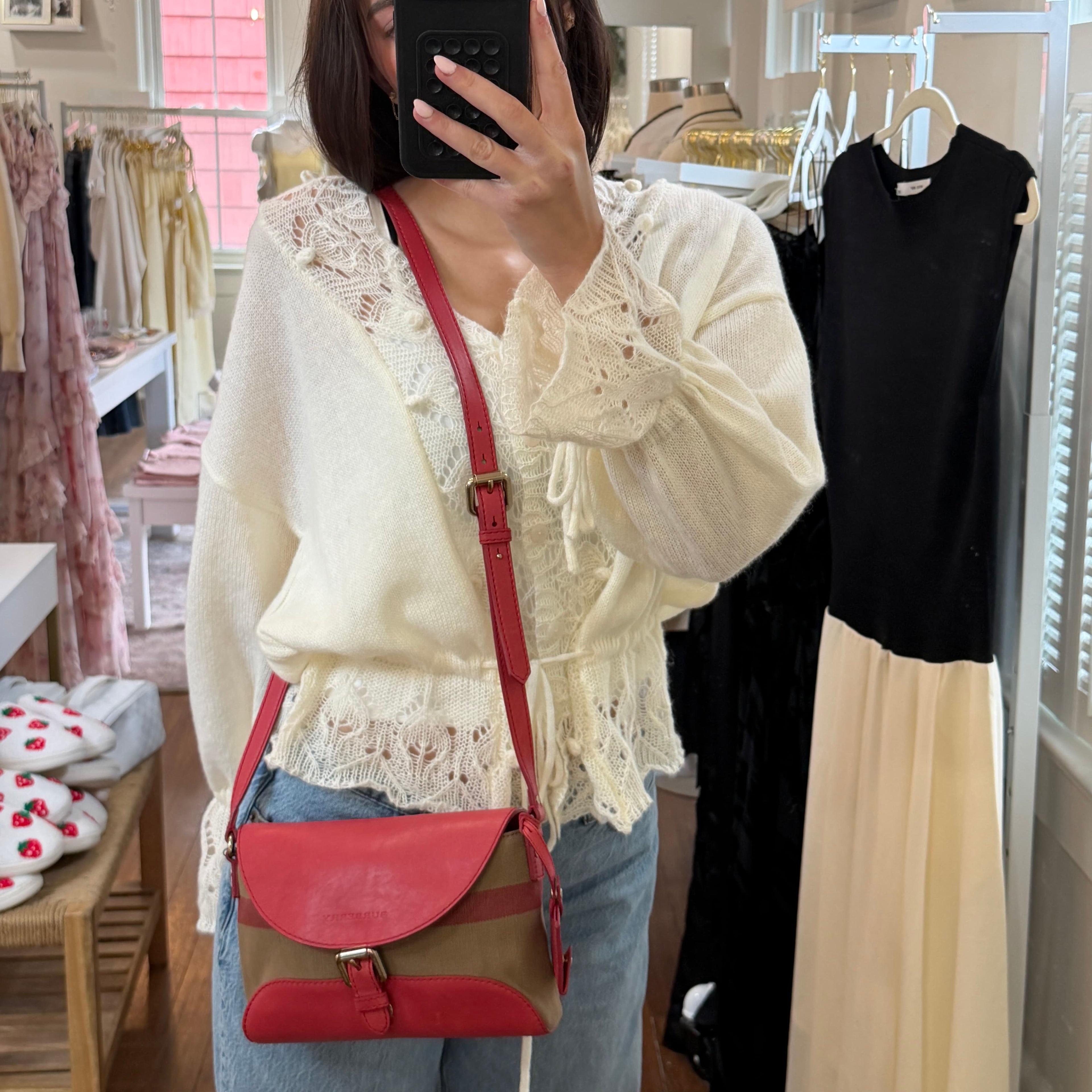 Burberry House Check Henham Leather Crossbody