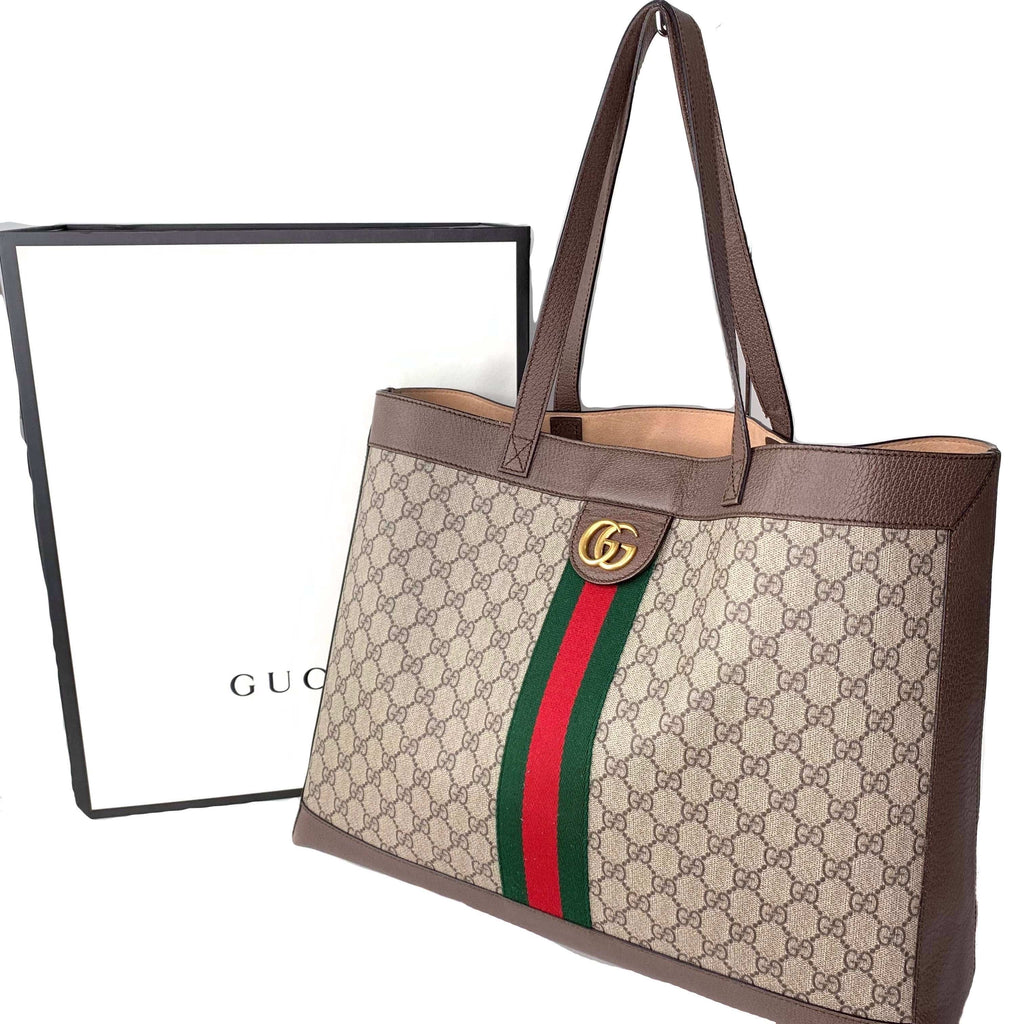Gucci Large GG Supreme Ophidia Tote & Pouch