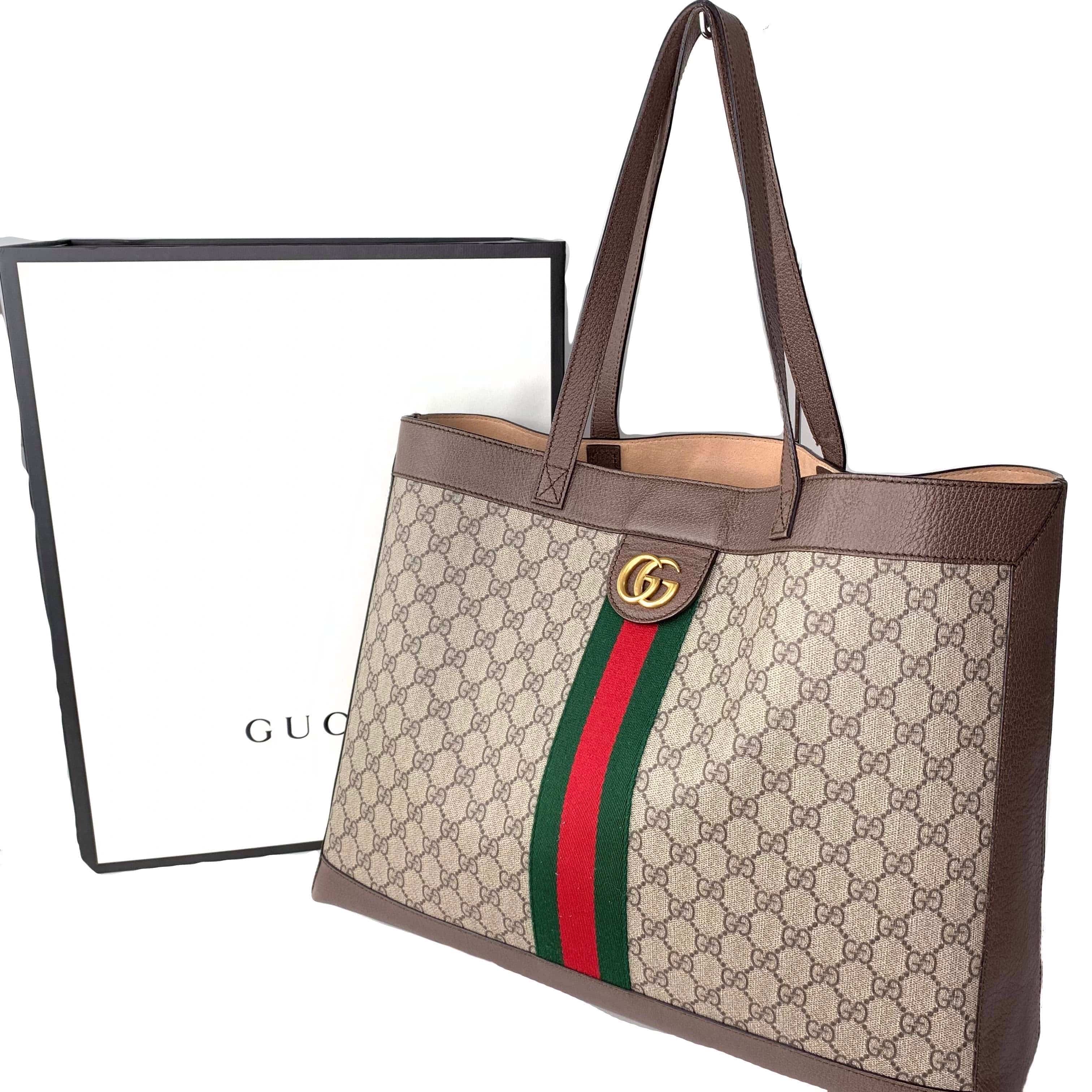 Gucci Large GG Supreme Ophidia Tote & Pouch