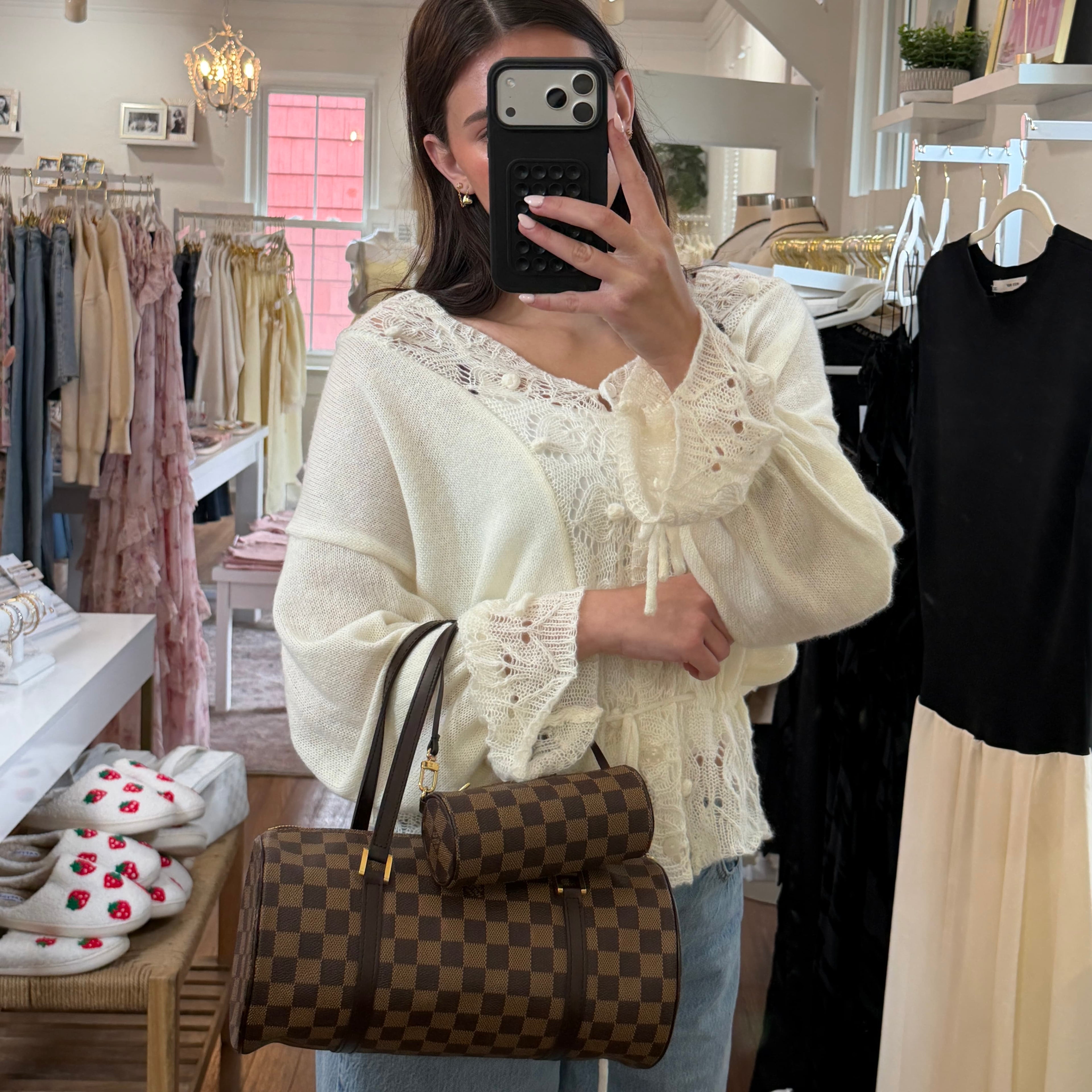 Louis Vuitton Mini Damier Ebene Papillon Bag