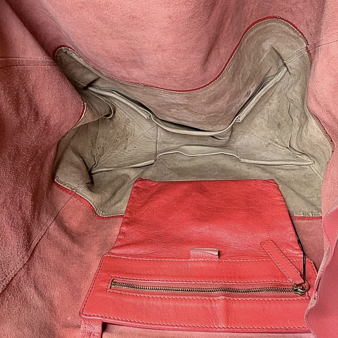 Celine Leather Horizontal Bicolor Tote