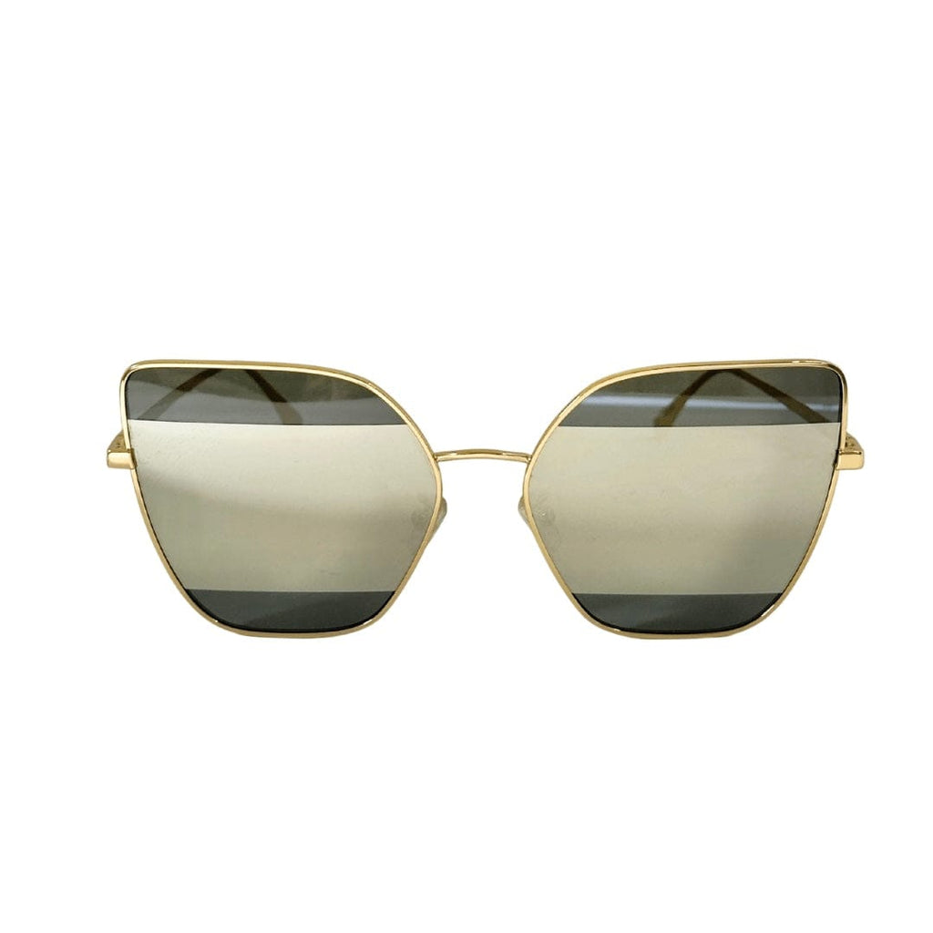 Fendi Women’s Mirrored Gold Metal Butterfly Sunglasses