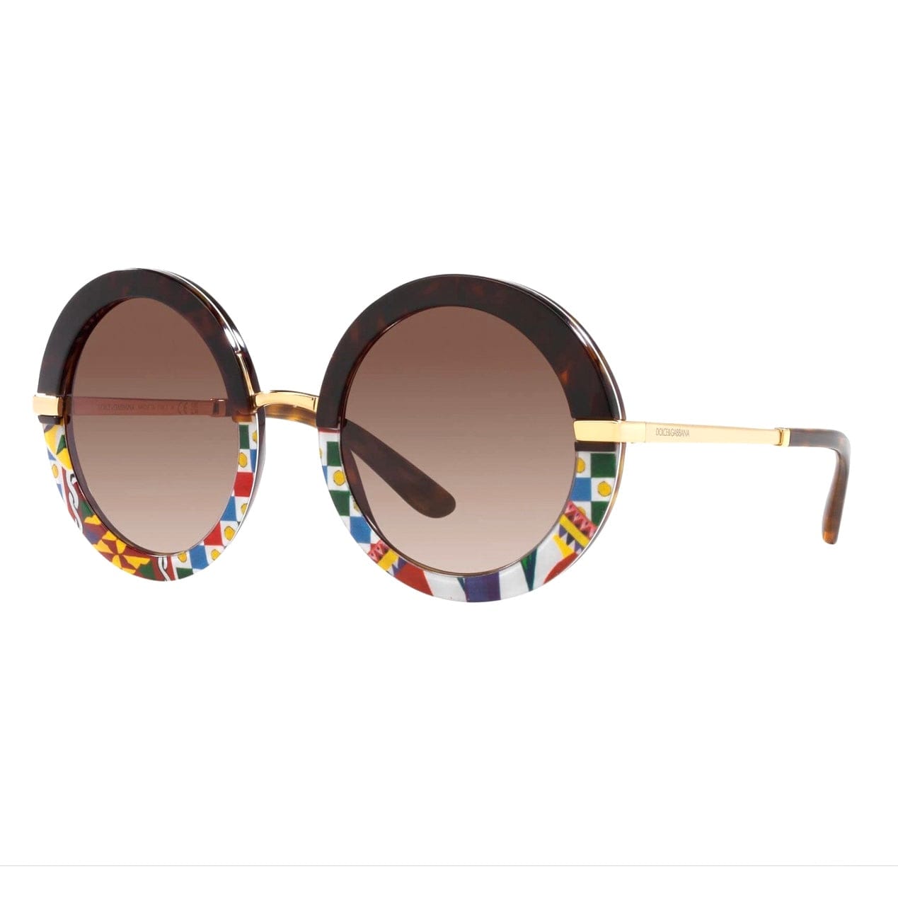 Dolce & Gabbana Premium Round Havanna Sunglasses DG4393
