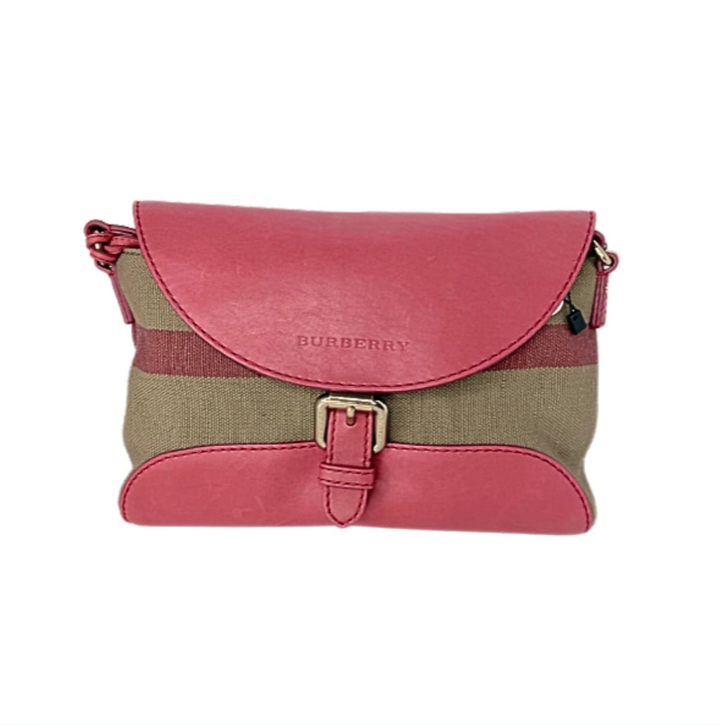 Burberry House Check Henham Leather Crossbody