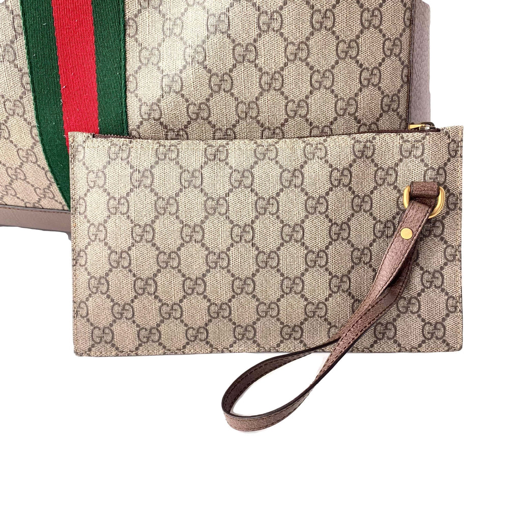 Gucci Large GG Supreme Ophidia Tote & Pouch