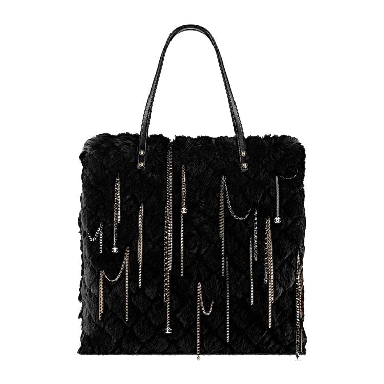 Chanel Orylag Fur Chain Shopping Bag