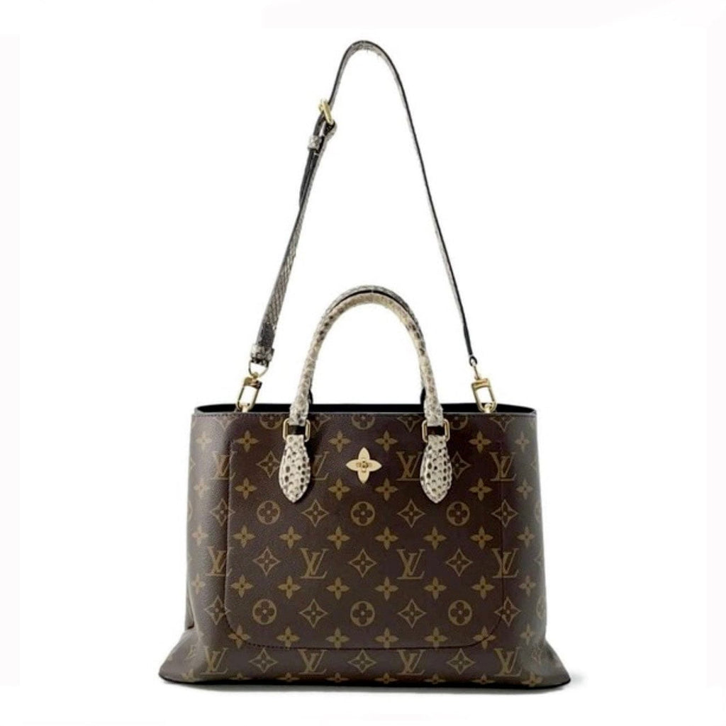 Louis Vuitton Monogram Python Flower Tote