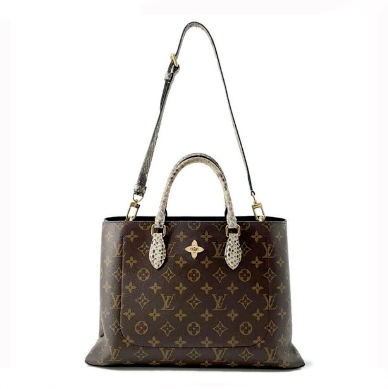 Louis Vuitton Monogram Python Flower Tote