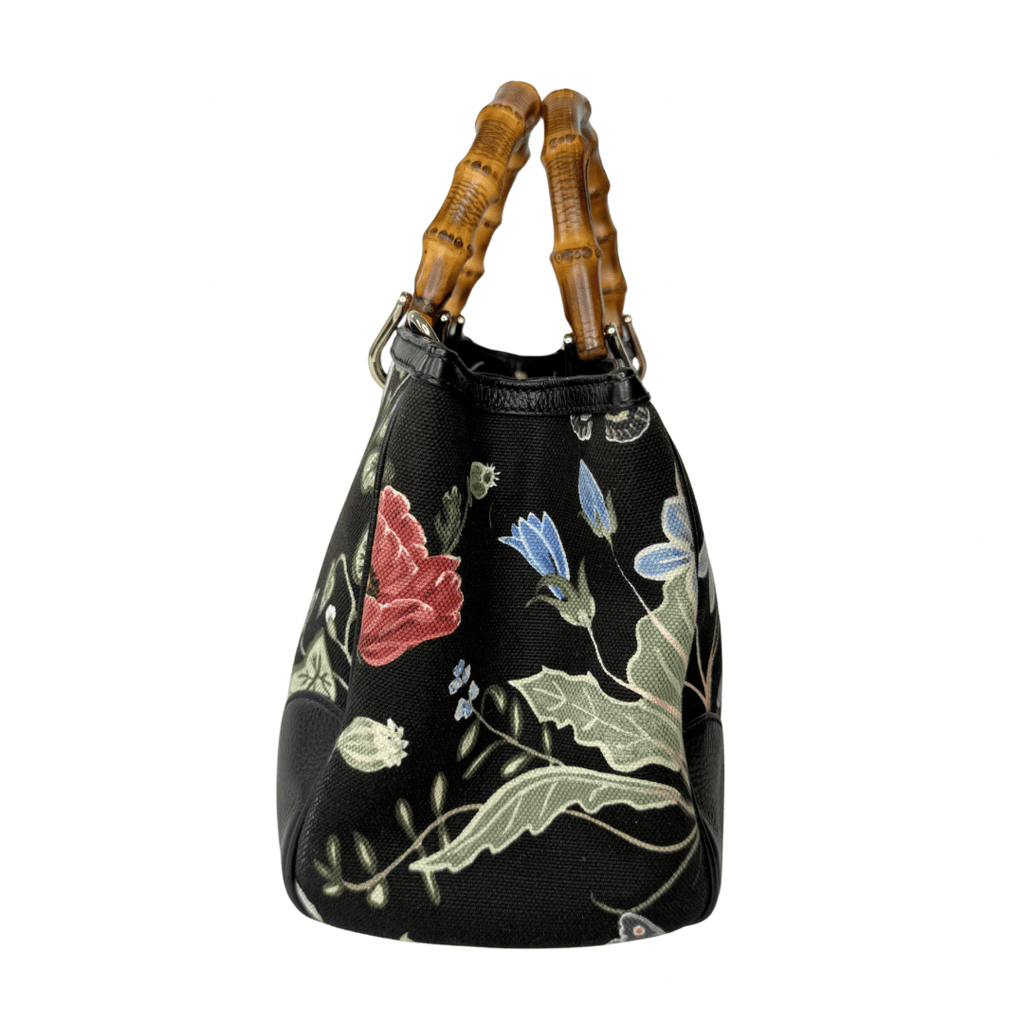 Gucci Flora Knight Bamboo Shopper Tote