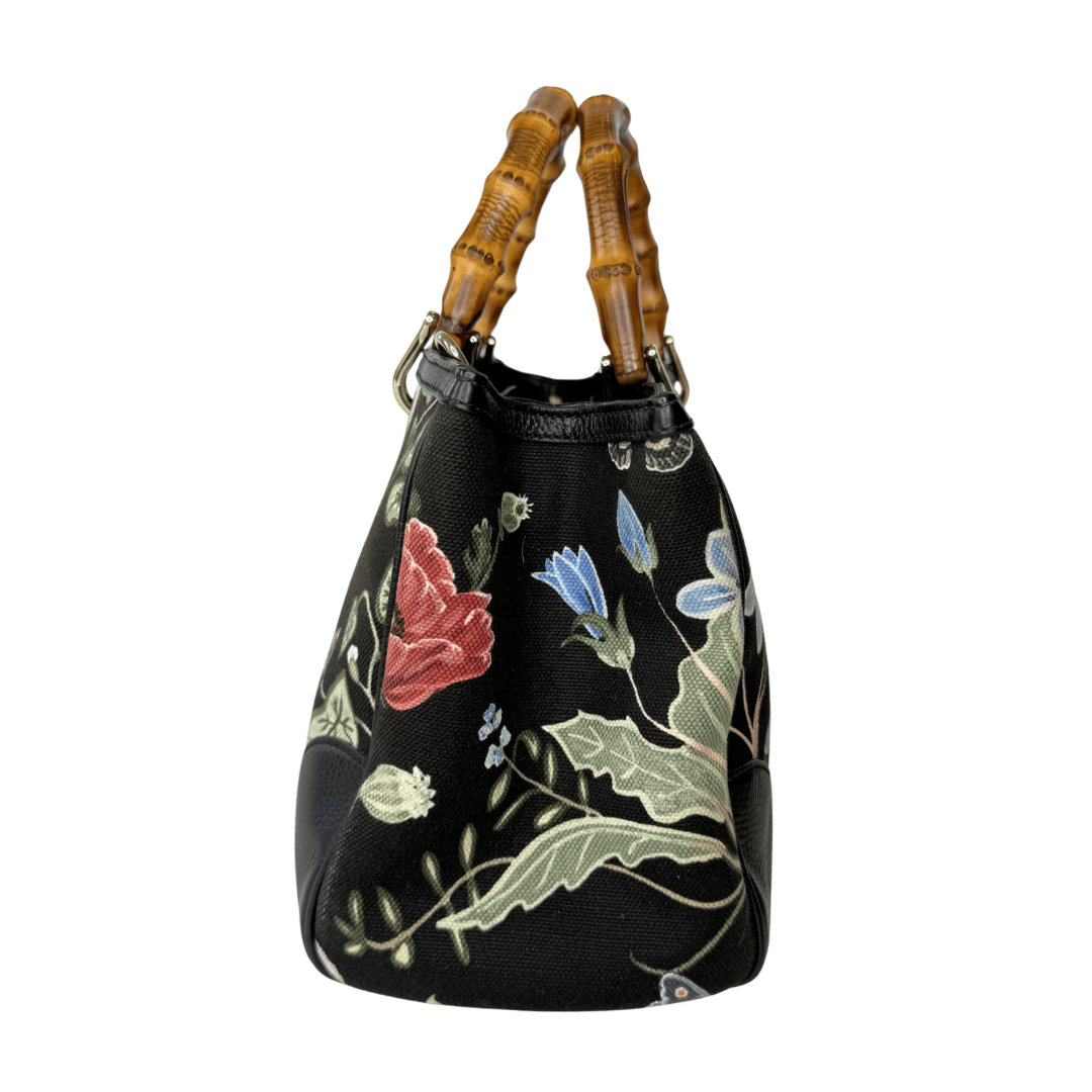 Gucci Flora Knight Bamboo Shopper Tote