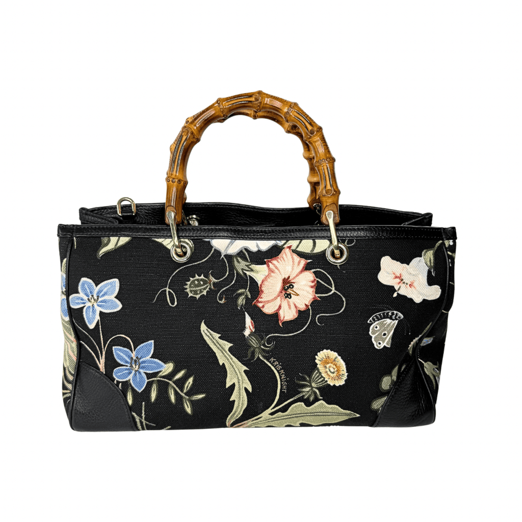Gucci Flora Knight Bamboo Shopper Tote