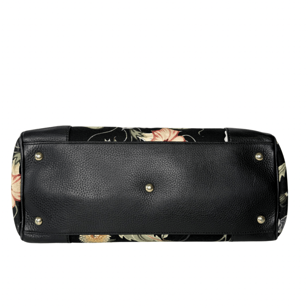 Gucci Flora Knight Bamboo Shopper Tote