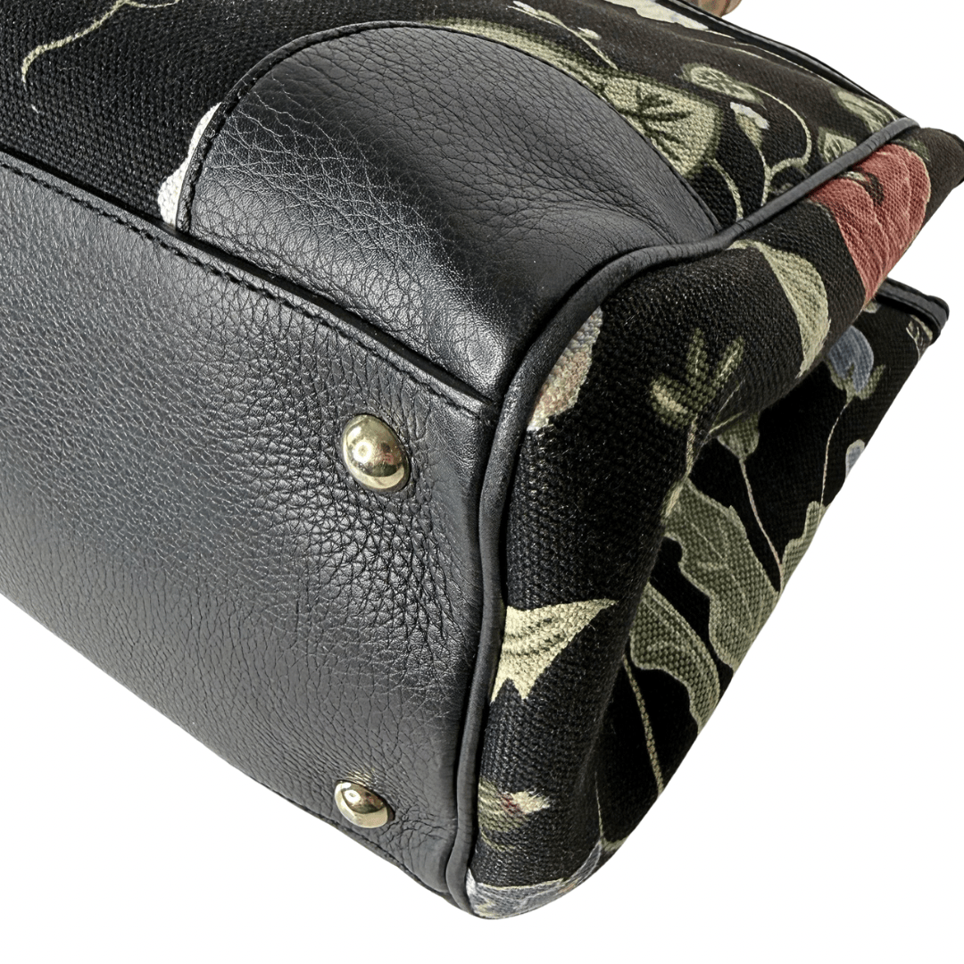 Gucci Flora Knight Bamboo Shopper Tote