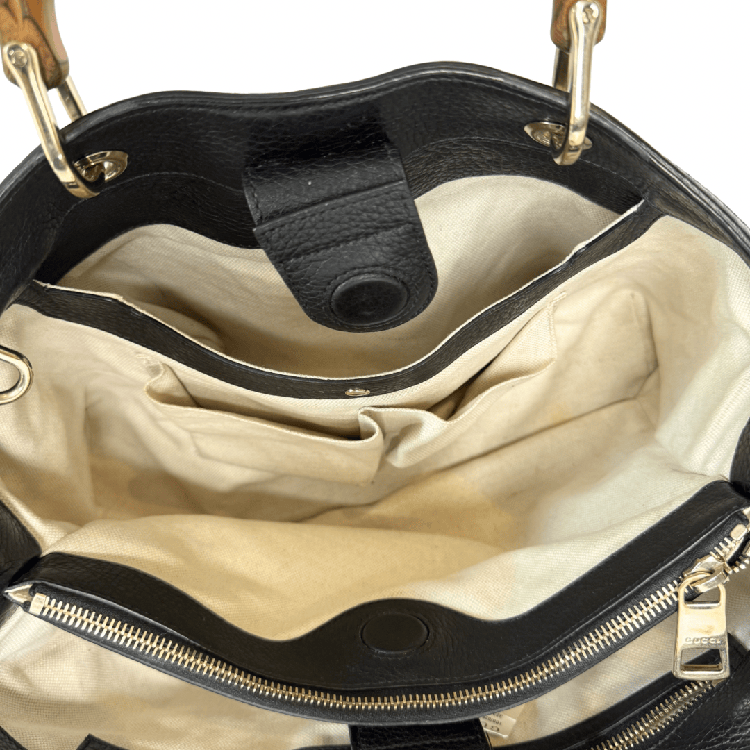 Gucci Flora Knight Bamboo Shopper Tote