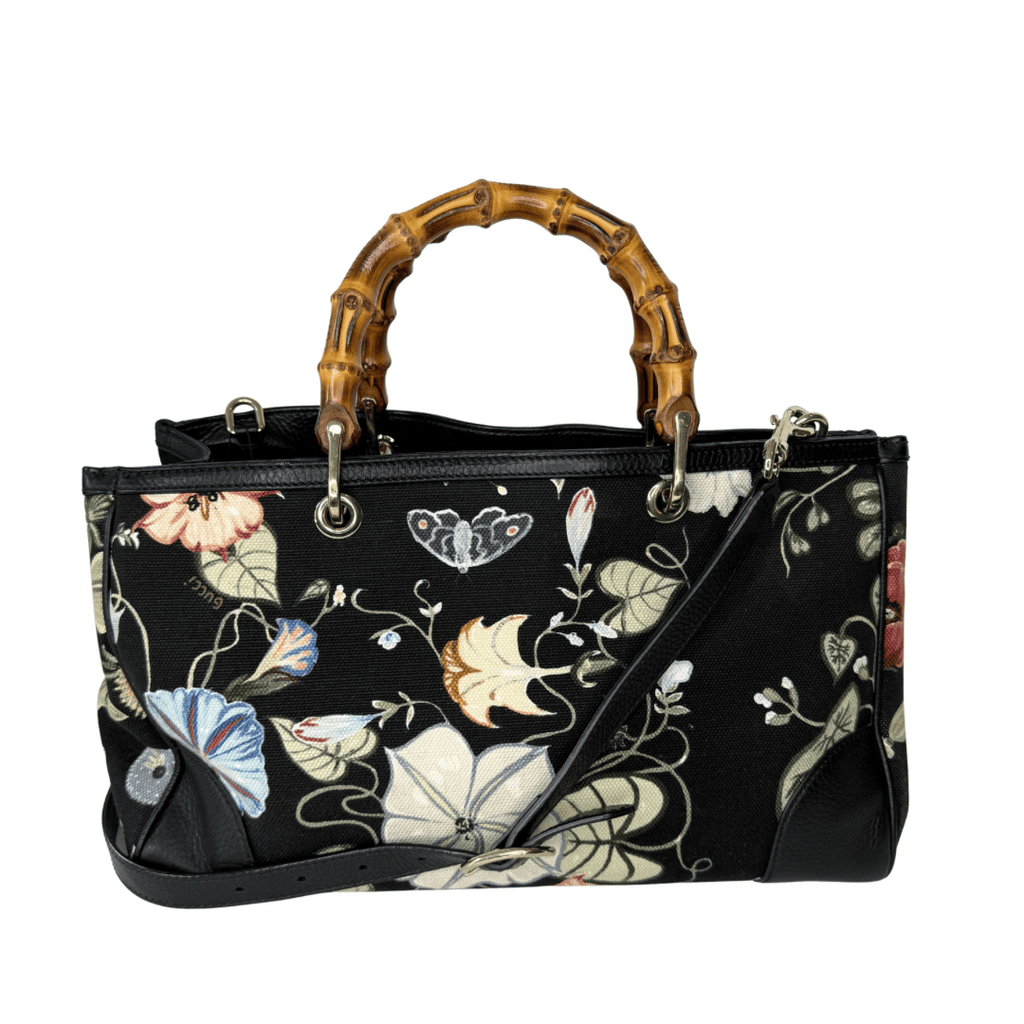 Gucci Flora Knight Bamboo Shopper Tote