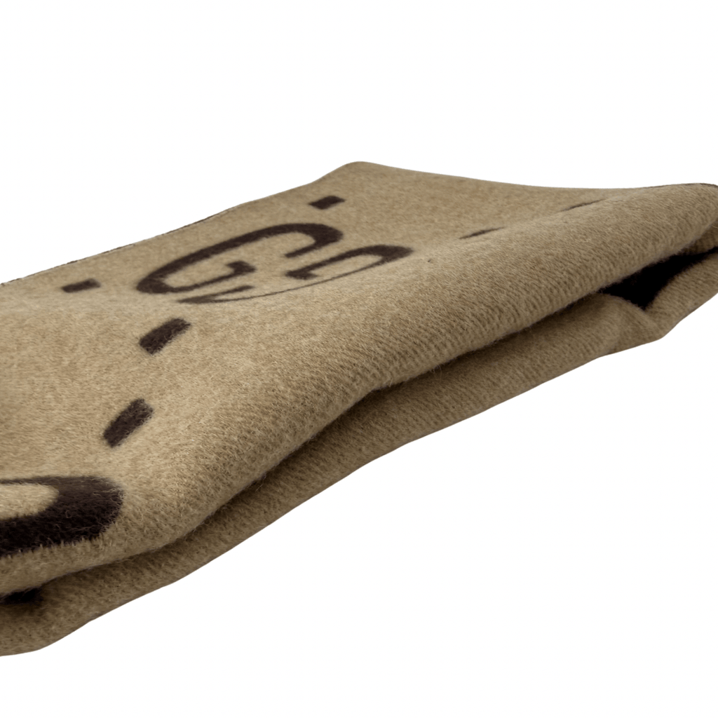 Gucci GG Jacquard Wool Silk Scarf