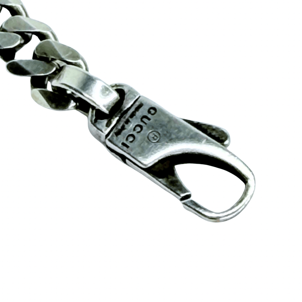 Gucci Interlocking G Sterling Station Chain Necklace 20”