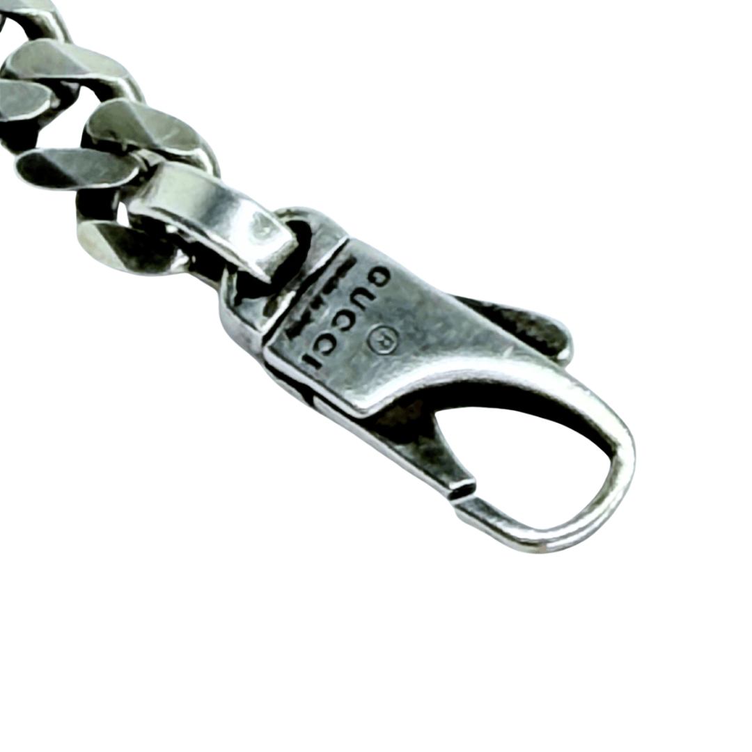 Gucci Interlocking G Sterling Station Chain Necklace 20”