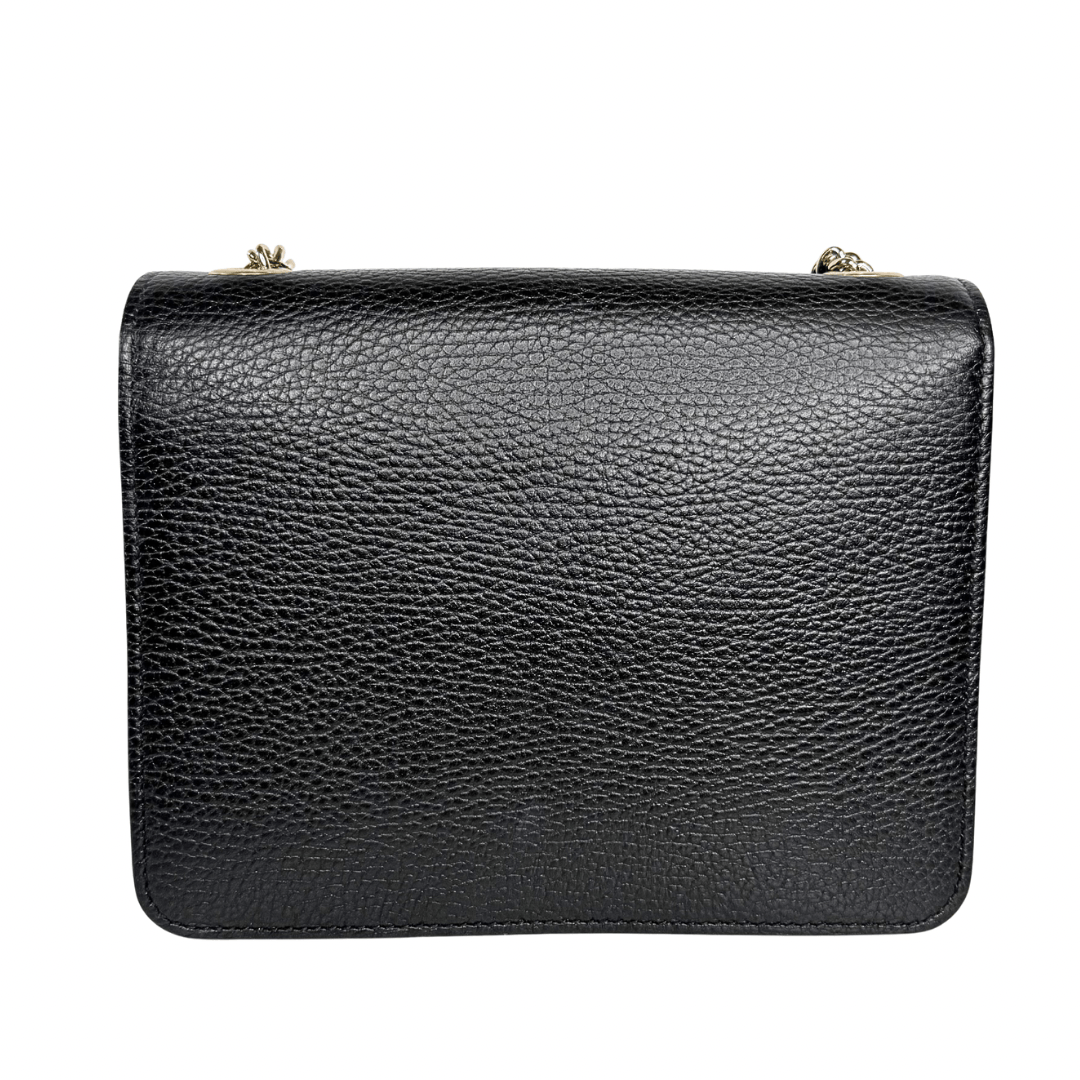 Gucci Leather Interlocking G Convertible Chain Bag