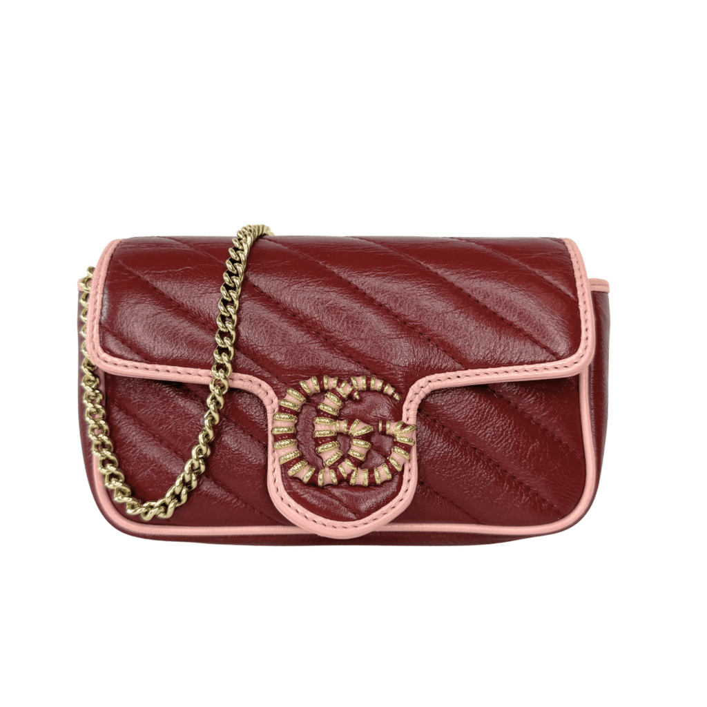 Gucci Leather Torchon Super Mini Marmont Bag