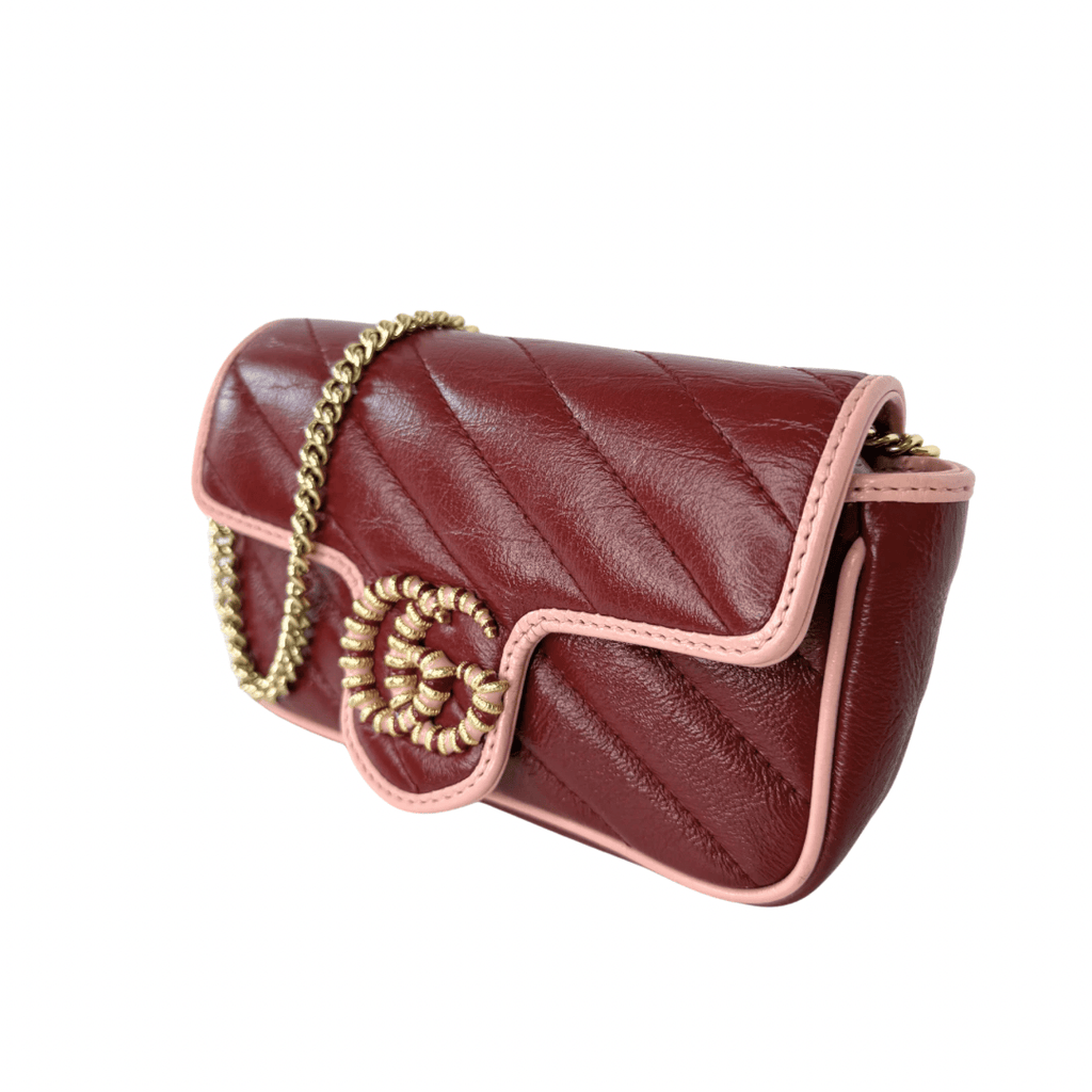 Gucci Leather Torchon Super Mini Marmont Bag
