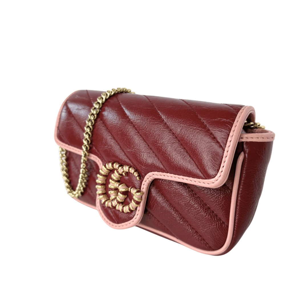 Gucci Leather Torchon Super Mini Marmont Bag