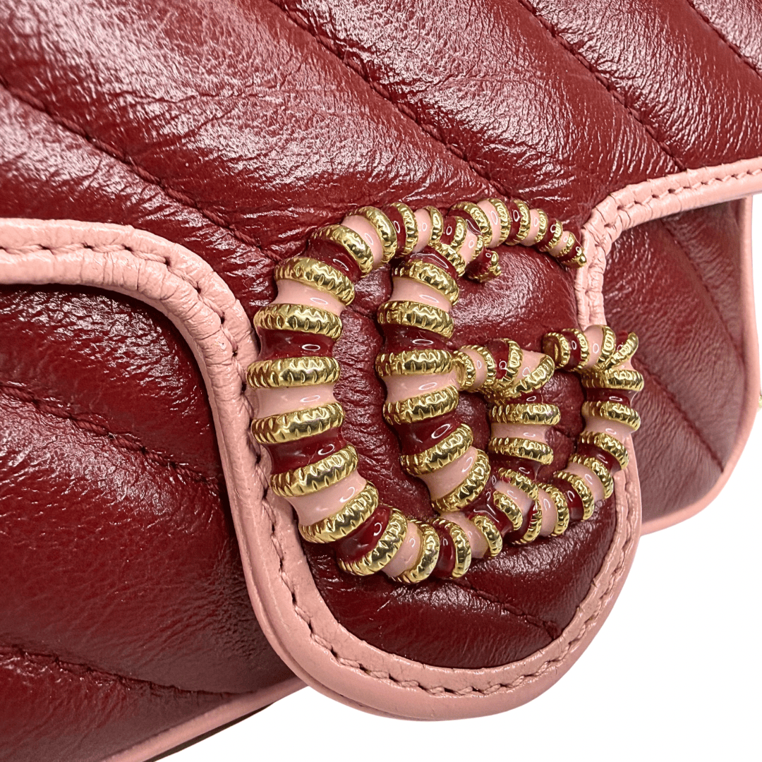 Gucci Leather Torchon Super Mini Marmont Bag