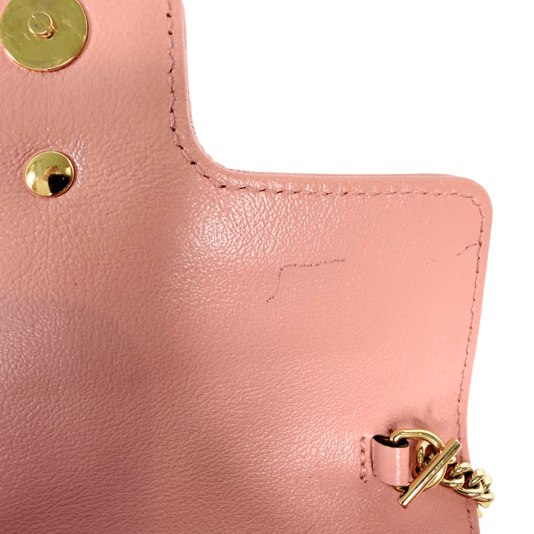 Gucci Leather Torchon Super Mini Marmont Bag