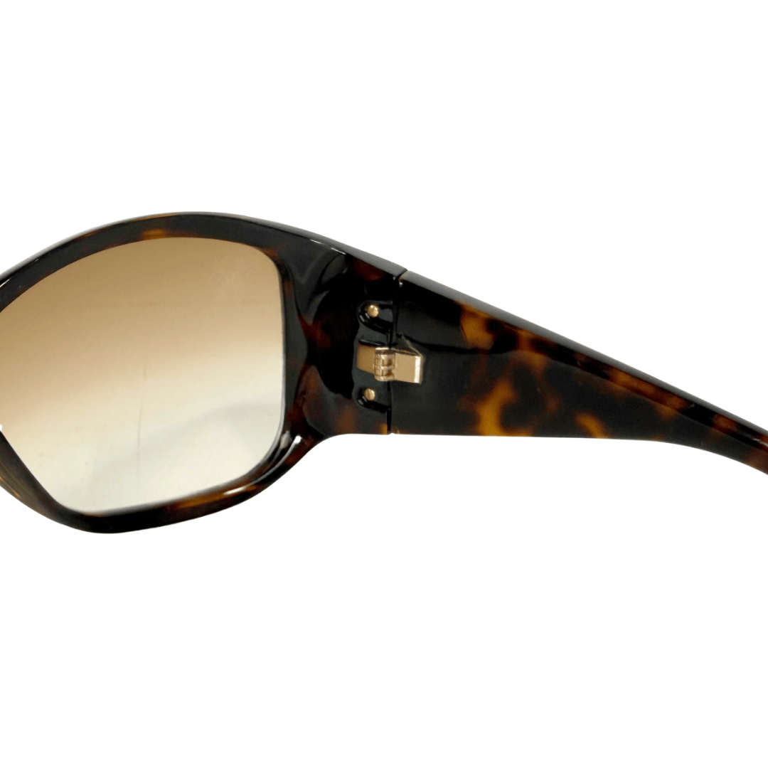 Gucci Oversized Tortoise GG Crest Sunglasses