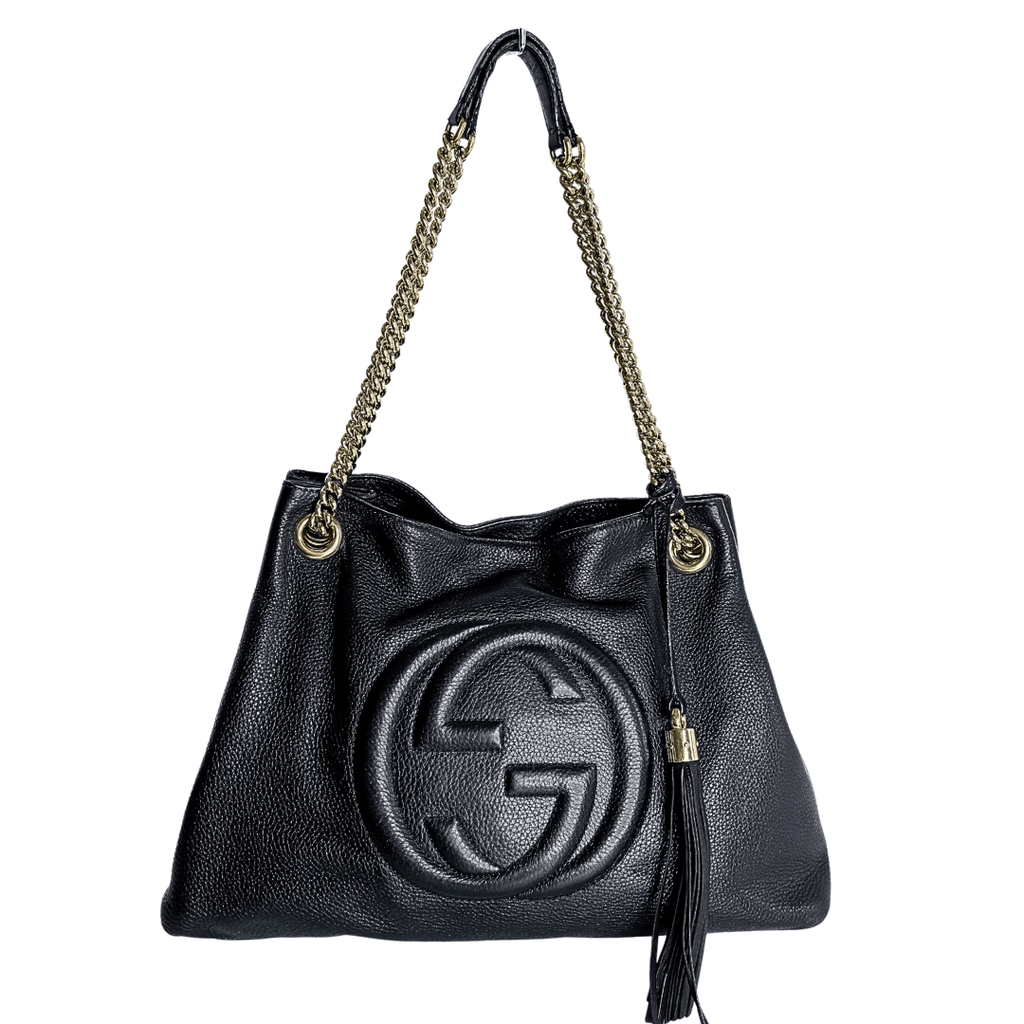 Gucci Leather Interlocking G SoHo Convertible Shoulder Bag