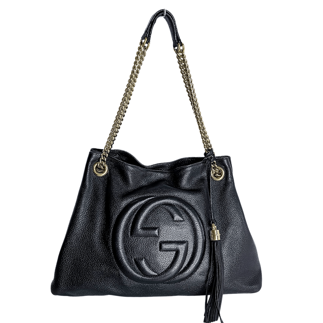 Gucci Leather Interlocking G SoHo Convertible Shoulder Bag