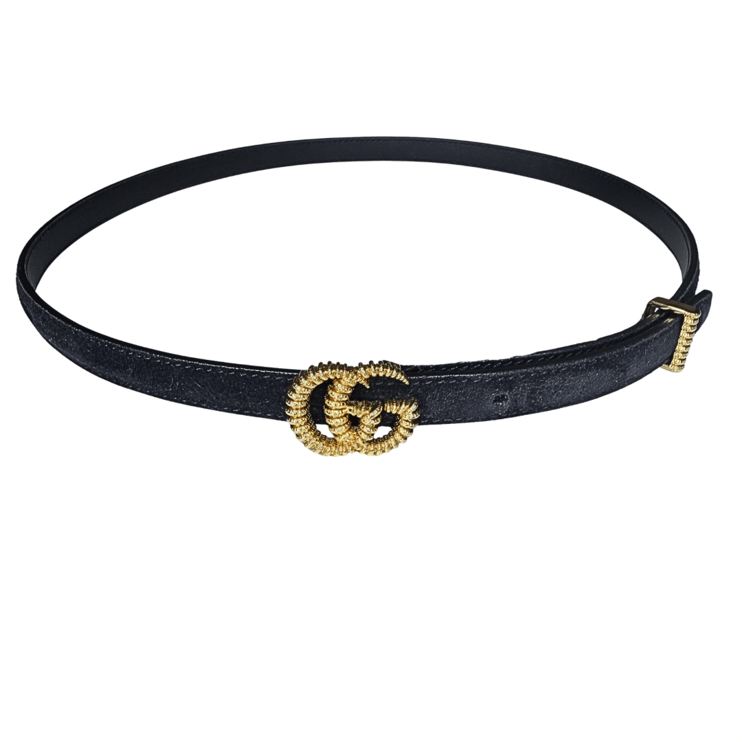 Gucci Narrow Double G Torchon Belt 32/80