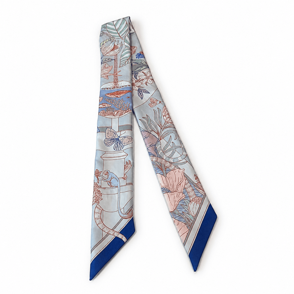 Hermes Precious Paradise Bird Twilly Scarf