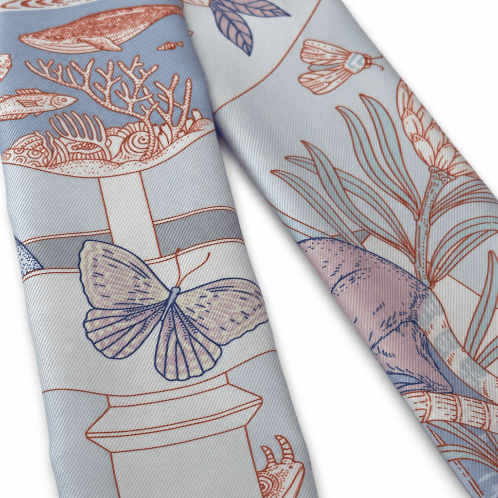 Hermes Precious Paradise Bird Twilly Scarf