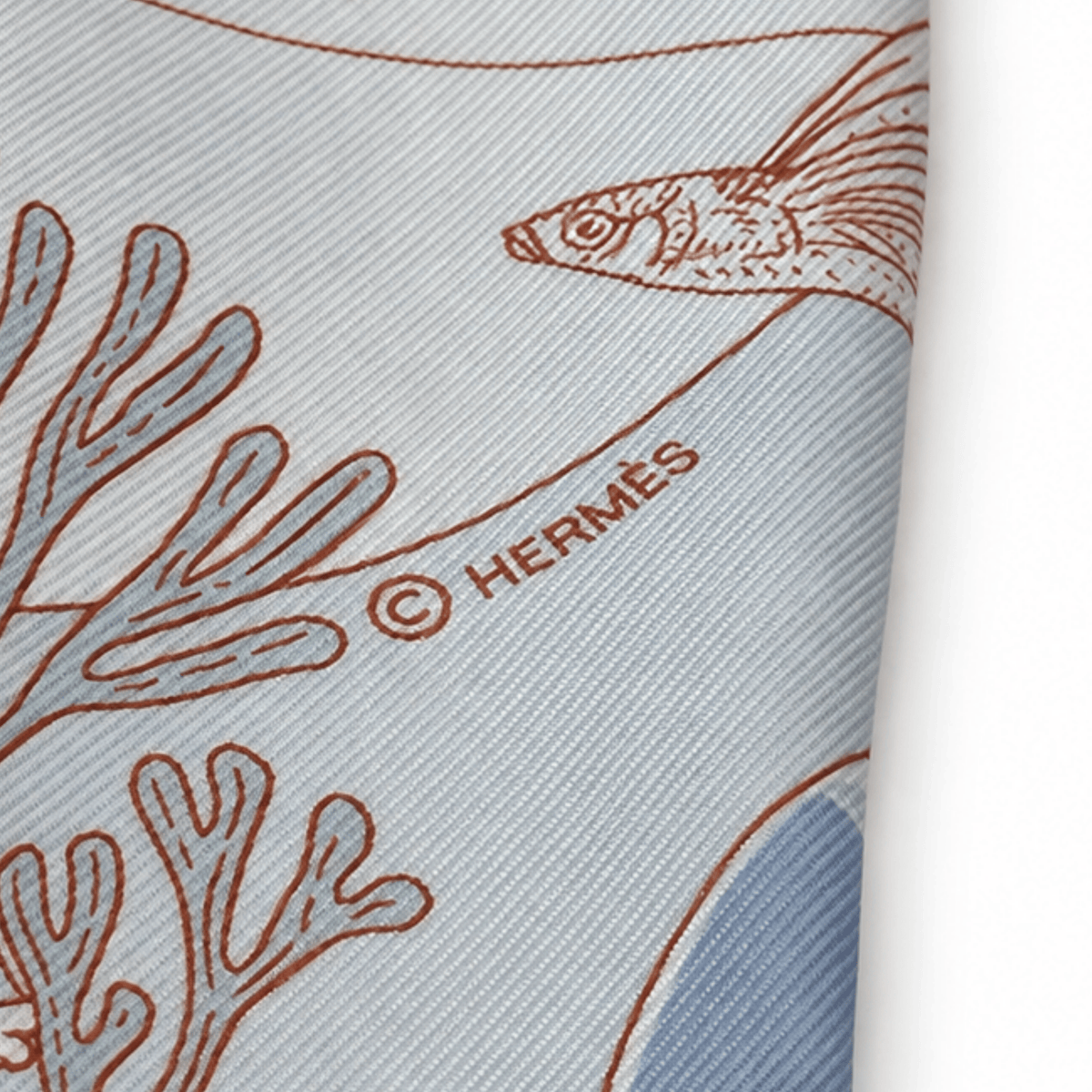 Hermes Precious Paradise Bird Twilly Scarf