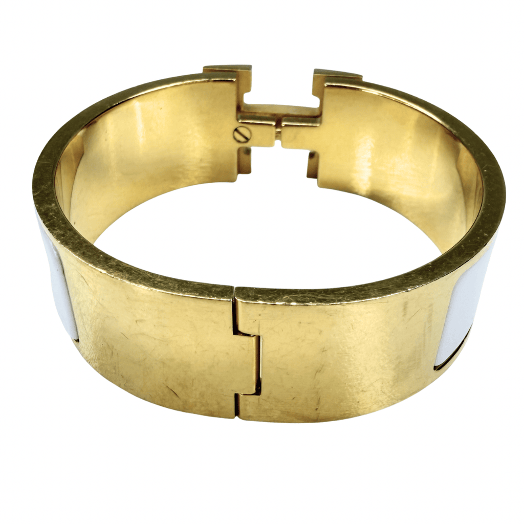 Hermes Wide Clic H Enamel Bracelet