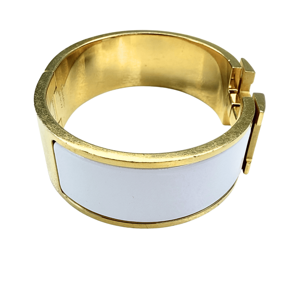 Hermes Wide Clic H Enamel Bracelet