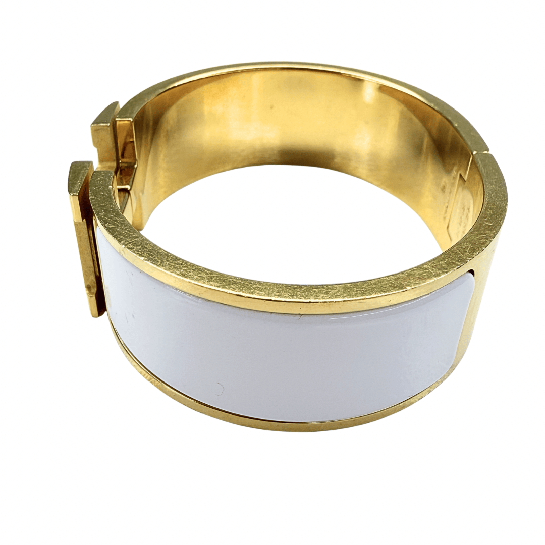 Hermes Wide Clic H Enamel Bracelet