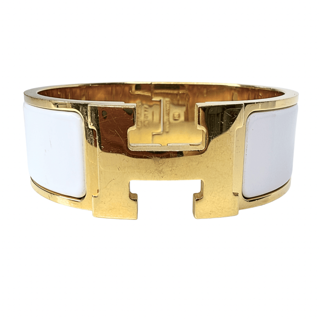 Hermes Wide Clic H Enamel Bracelet