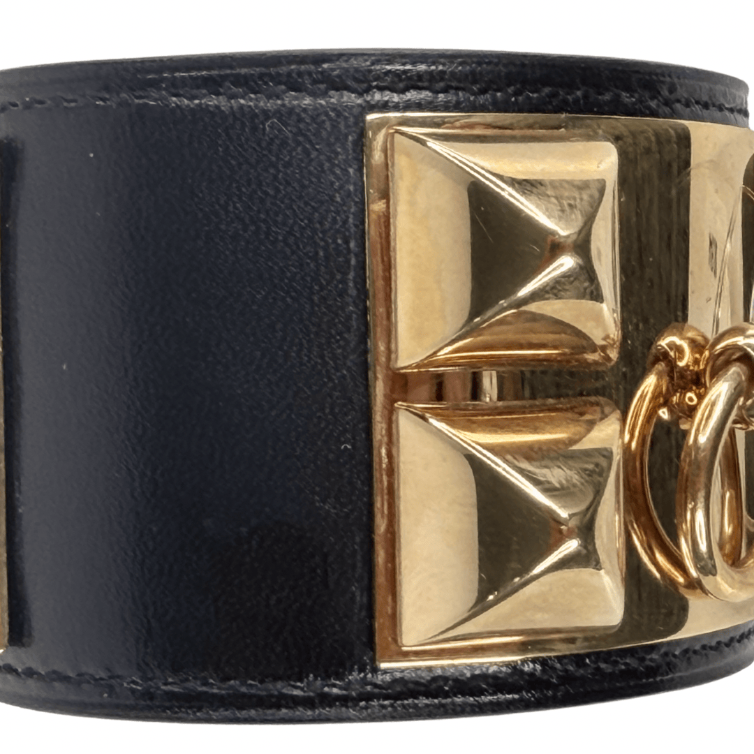 Hermes Collier De Chien Cuff Bracelet Rose Gold