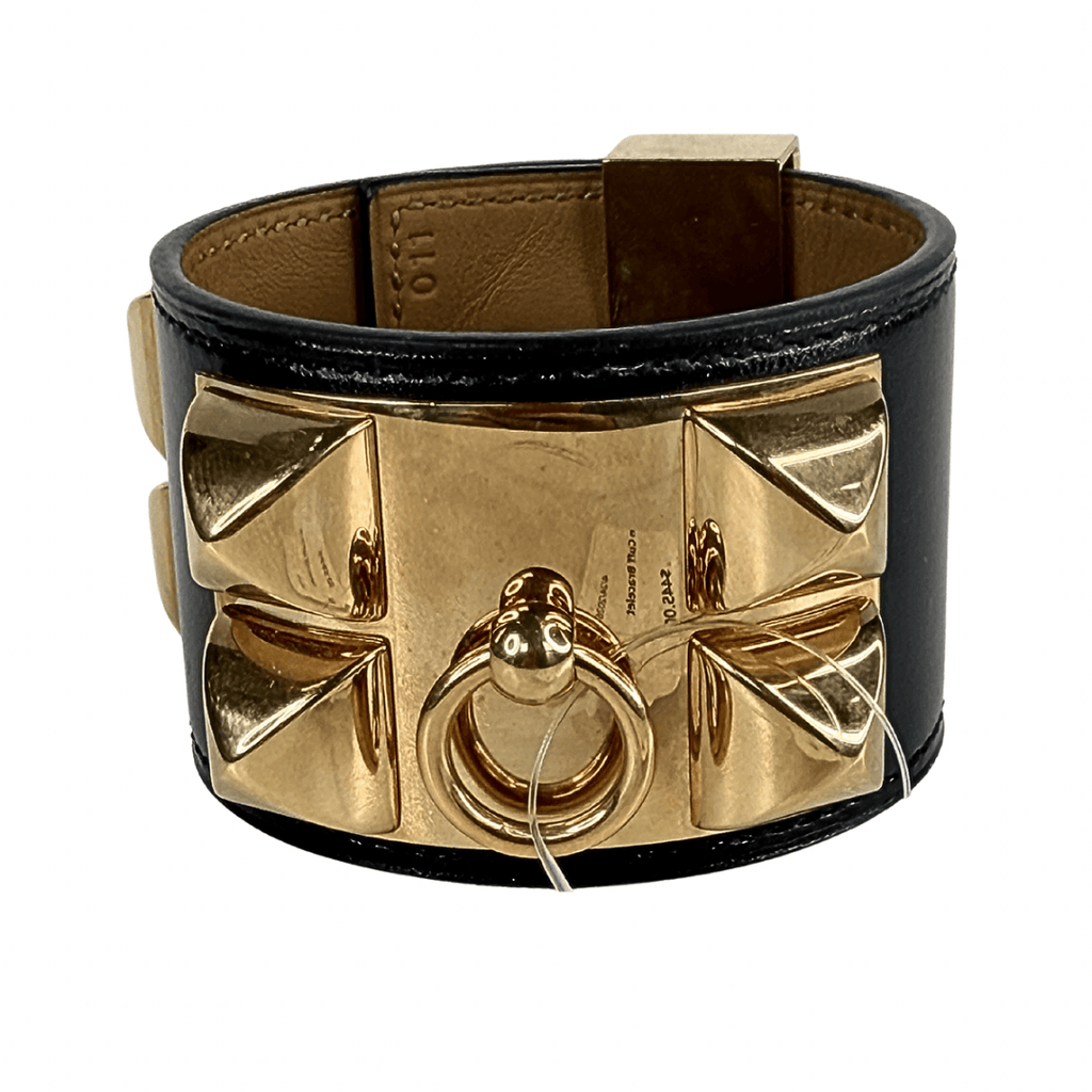 Hermes Collier De Chien Cuff Bracelet Rose Gold