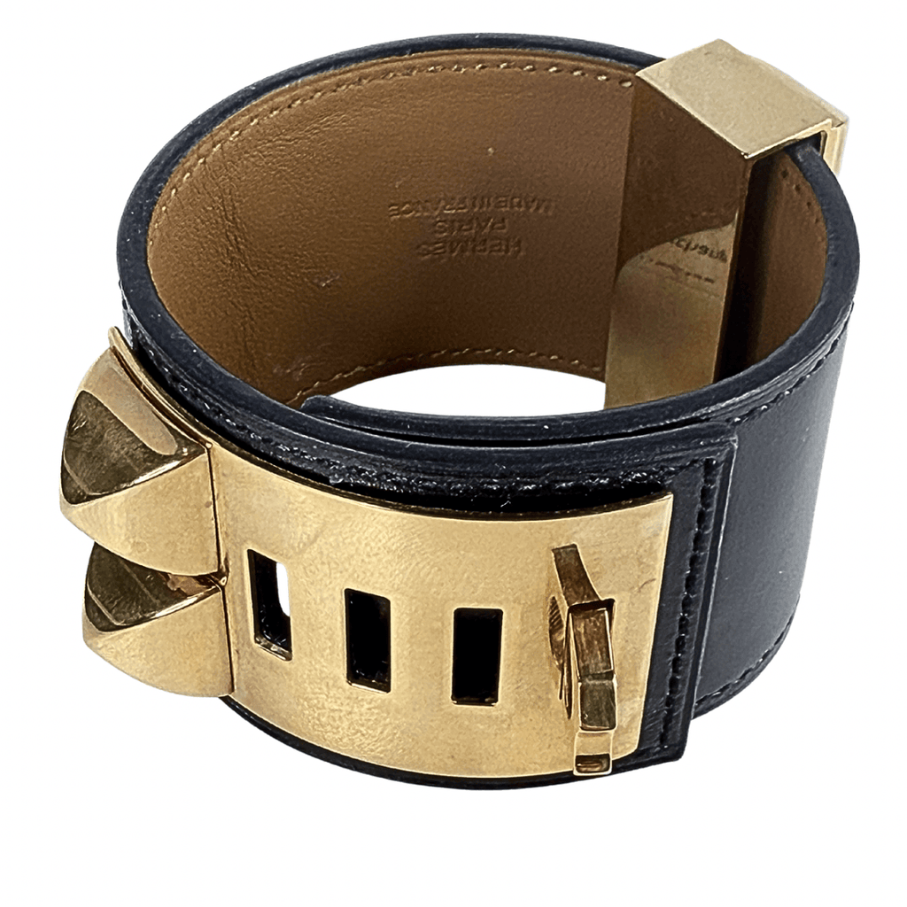 Hermes Collier De Chien Cuff Bracelet Rose Gold