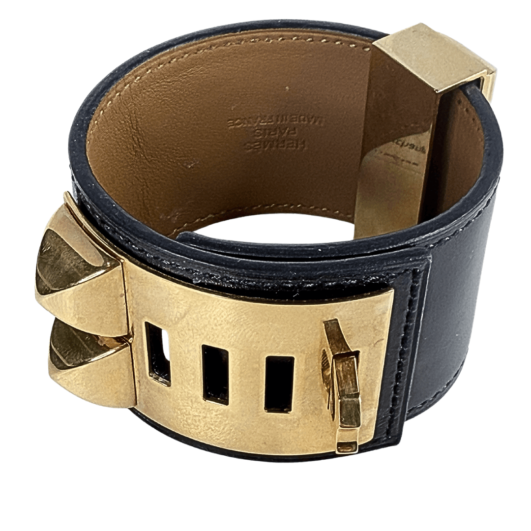 Hermes Collier De Chien Cuff Bracelet Rose Gold
