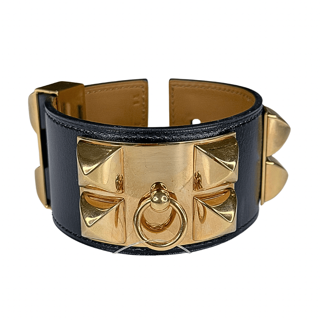 Hermes Collier De Chien Cuff Bracelet Rose Gold