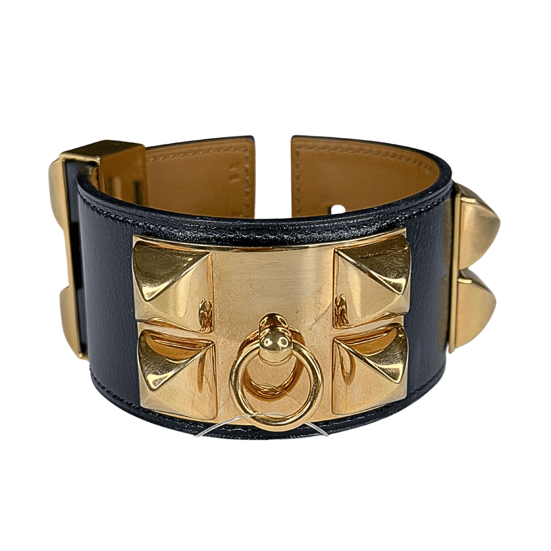 Hermes Collier De Chien Cuff Bracelet Rose Gold