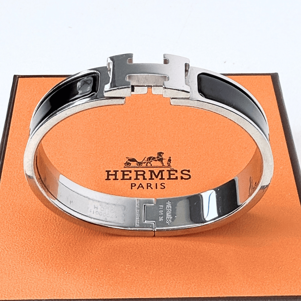 Hermes Narrow Clic H Enamel Bracelet