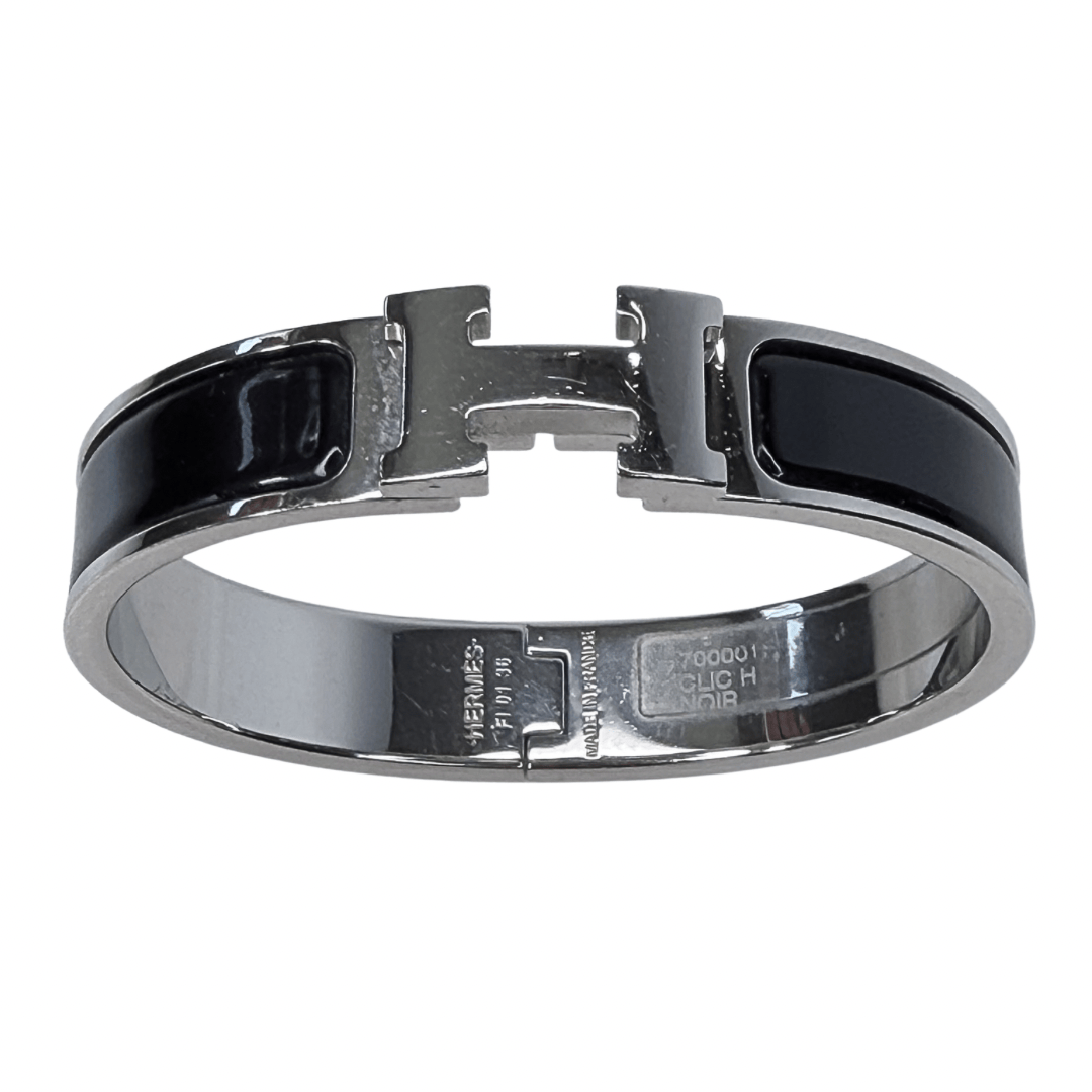 Hermes Narrow Clic H Enamel Bracelet