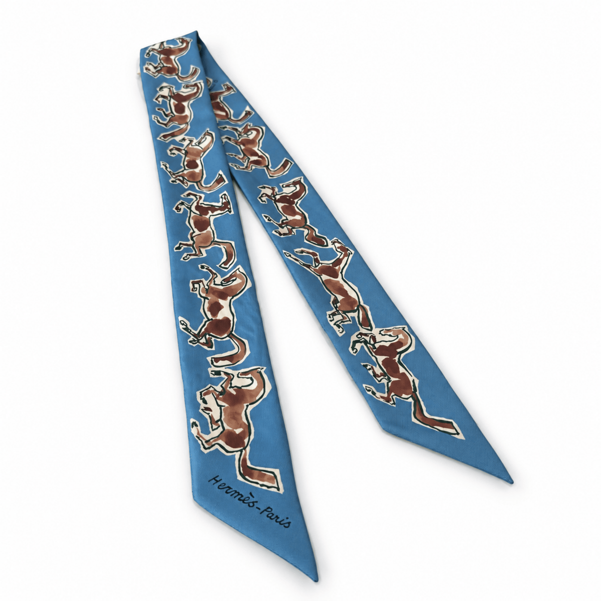 Hermes Chevaux en Liberte Horse Twilly Scarf