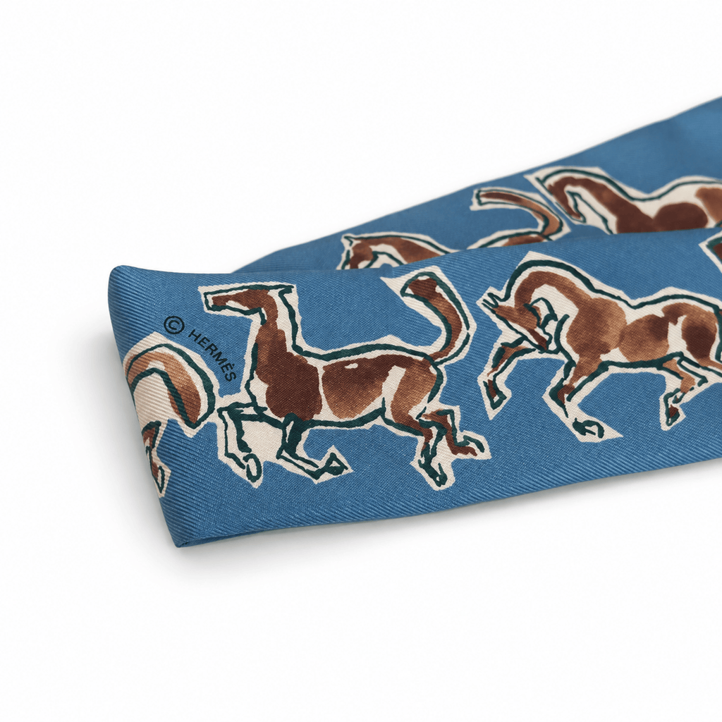 Hermes Chevaux en Liberte Horse Twilly Scarf