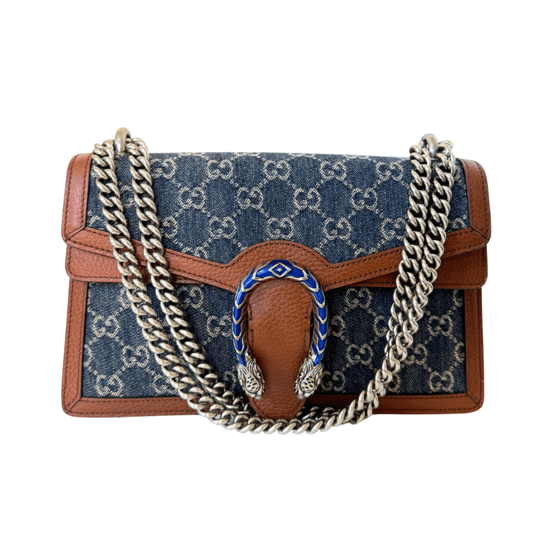 Gucci GG Denim Dionysus Shoulder Bag